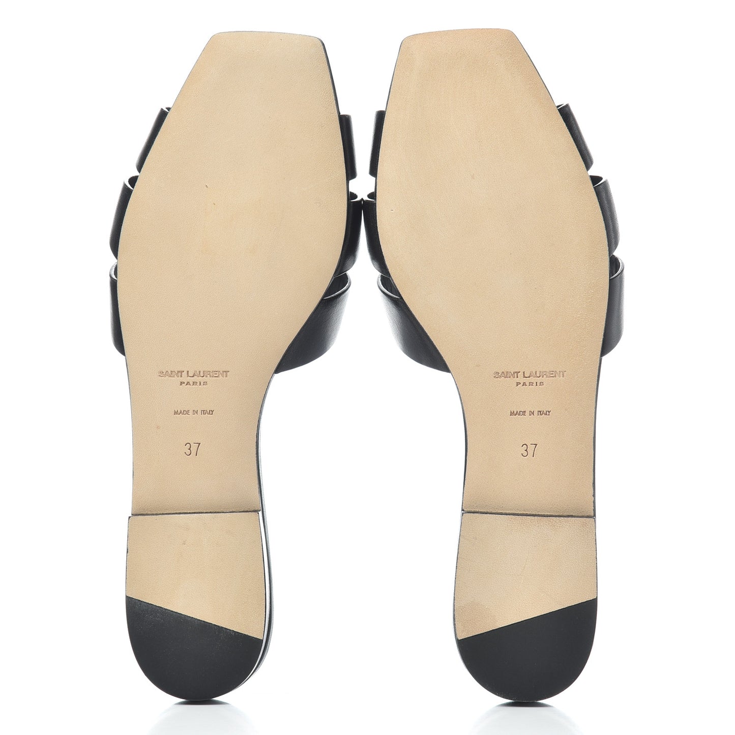 Calfskin Tribute 05 Slide Sandals 37 Black