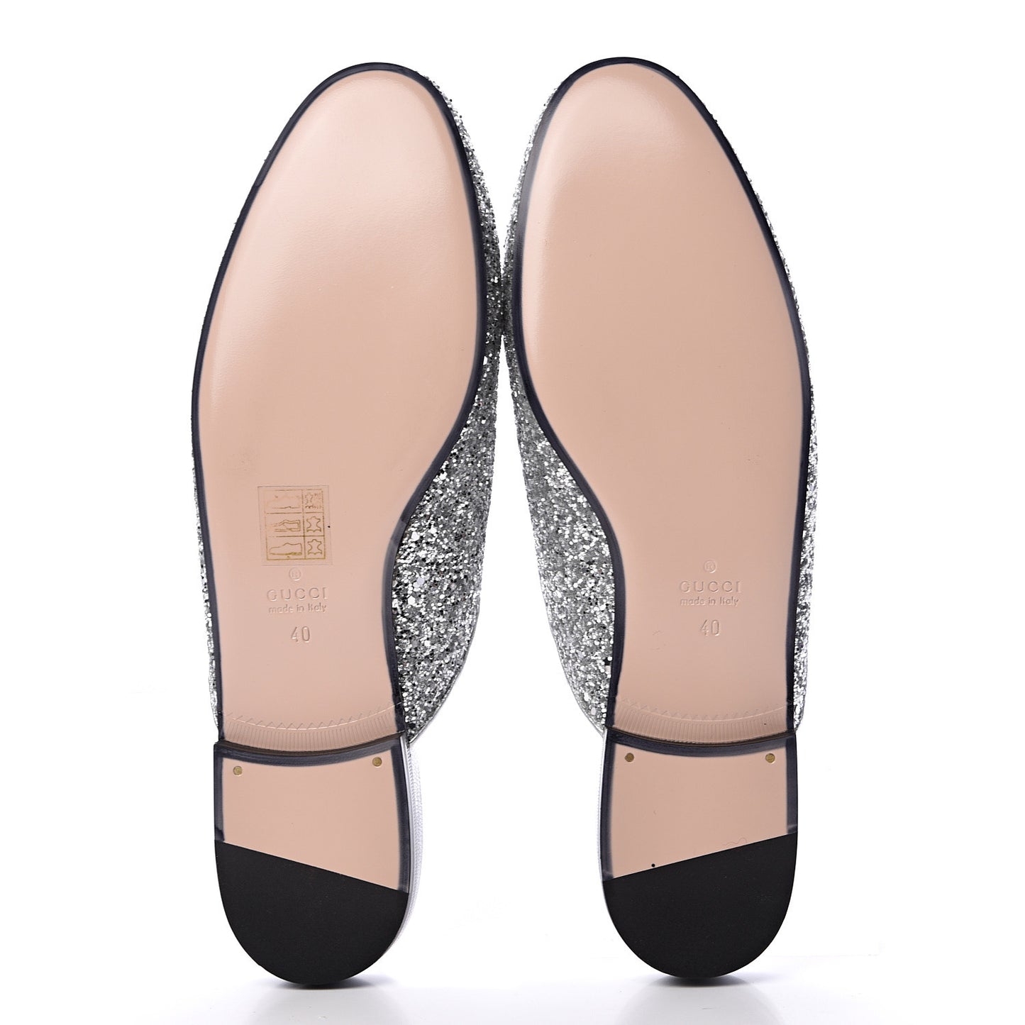 Glitter Womens Princetown Slippers 40 Silver