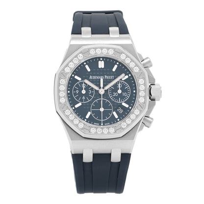 Audemars Piguet Stainless Steel Rubber Diamond 37mm Royal Oak Offshore Chronograph Automatic Watch Blue 26231ST.ZZ.D027CA.01 1 of 5