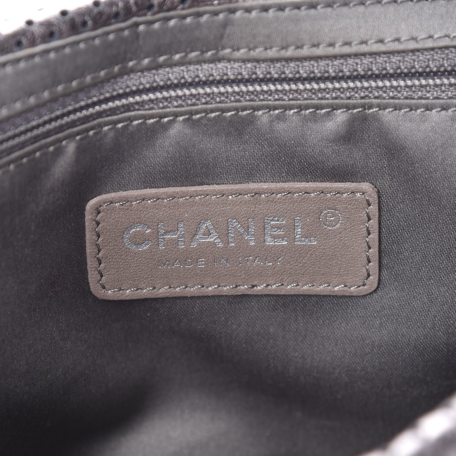 Chanel Metallic Crackled Calfskin Perforated Drill Flap Silver 6 of 14