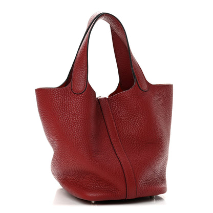 Hermes Taurillon Clemence Picotin Lock 18 PM Rouge H 3 of 13