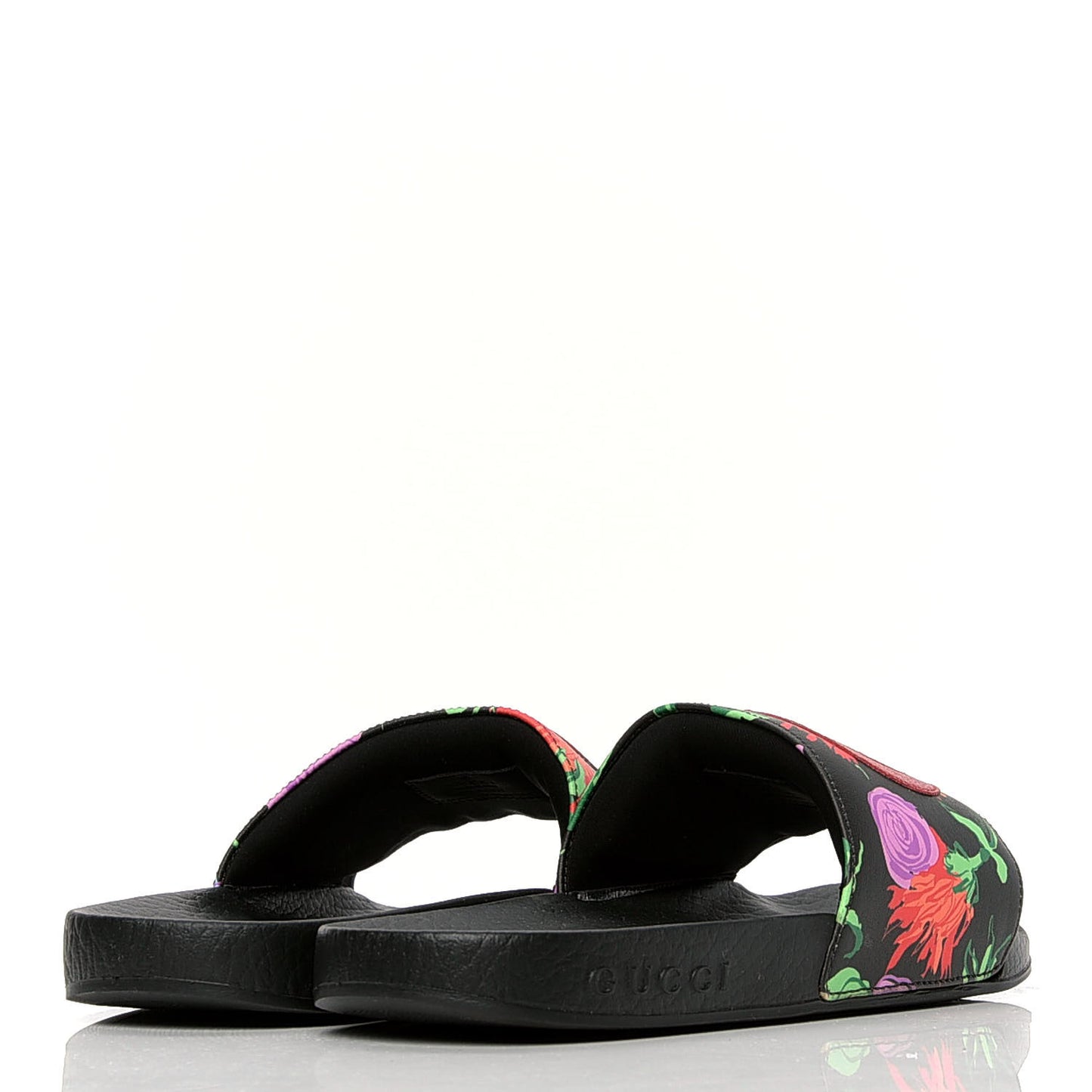 X KEN SCOTT Rubber Infinity Jenni Interlocking G Womens Pool Slide Sandals 35 Black Pink