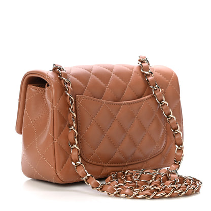 Chanel Lambskin Quilted Mini Rectangular Flap Brown 2 of 10