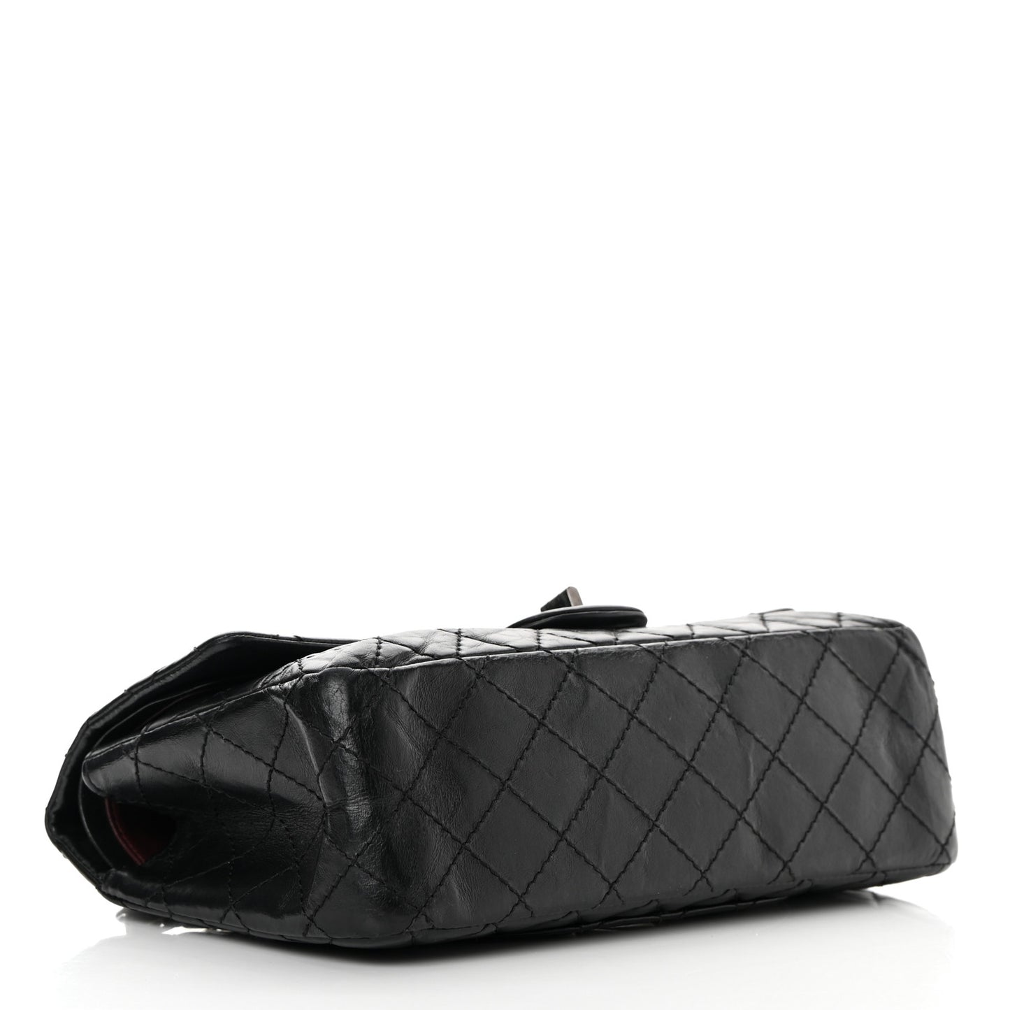 Aged Calfskin Quilted 2.55 Reissue 225 Flap Black