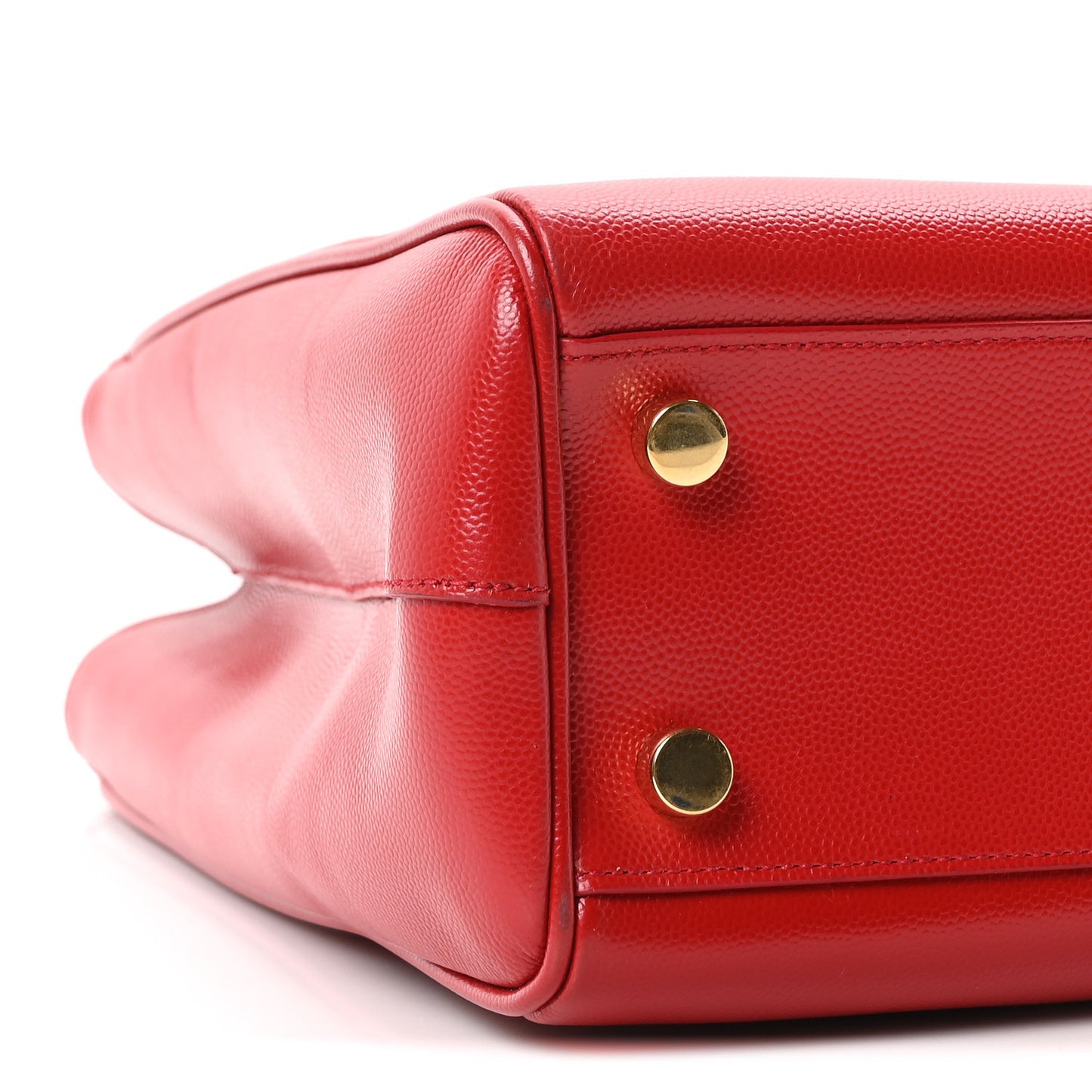 Grain De Poudre Classic Monogram Shopping Bag Red