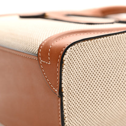 Celine Textile Smooth Calfskin Nano Luggage Tan White 14 of 21