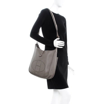 Hermes Taurillon Clemence Evelyne III GM Etain 2 of 8