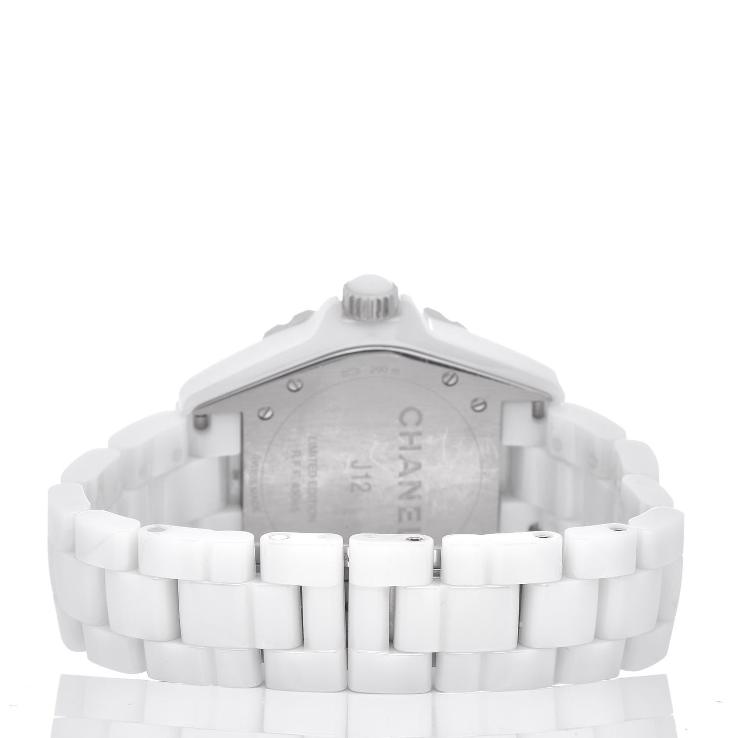 Stainless Steel Ceramic Diamond Pink Mother of Pearl 38mm J12 Automatic Watch White