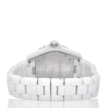 Chanel Stainless Steel Ceramic Diamond Pink Mother of Pearl 38mm J12 Automatic Watch White 4 of 5