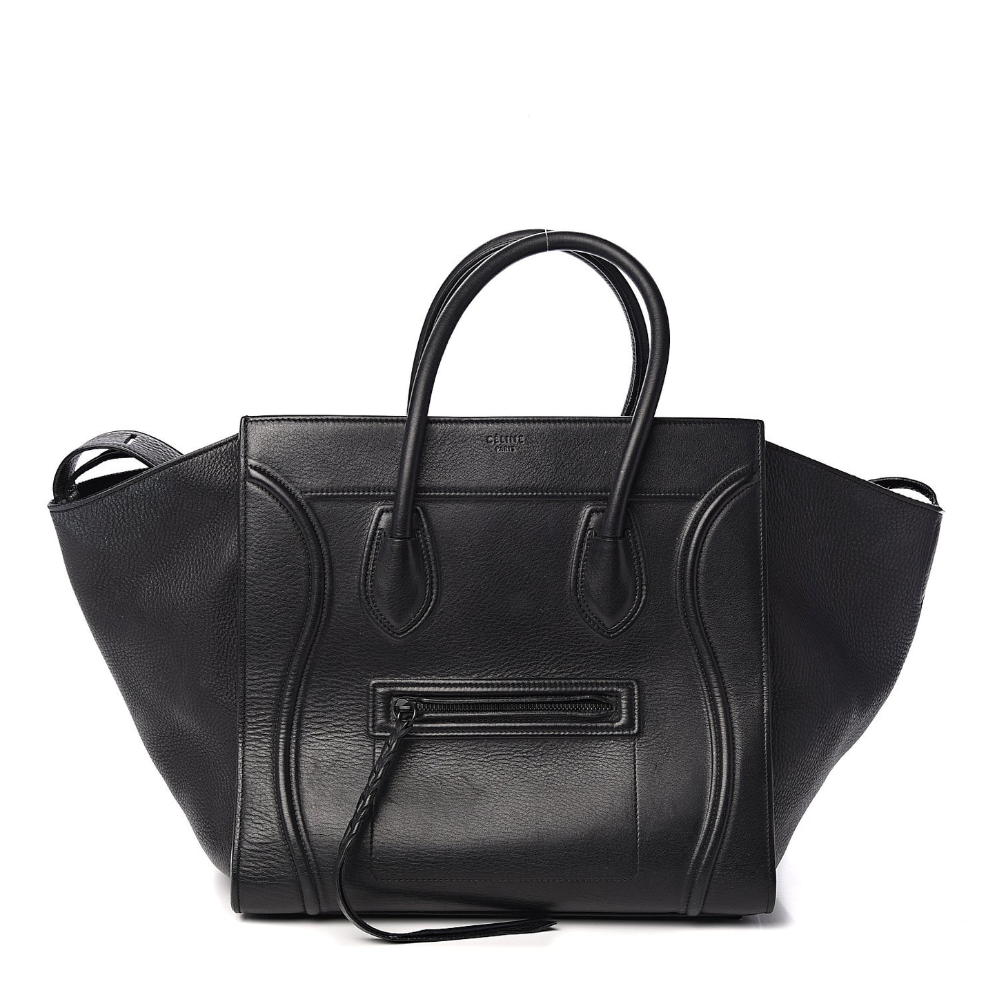 Supple Calfskin Medium Phantom Luggage Black