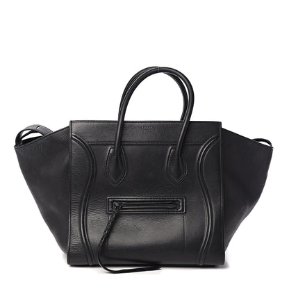 Celine Supple Calfskin Medium Phantom Luggage Black 1 of 11