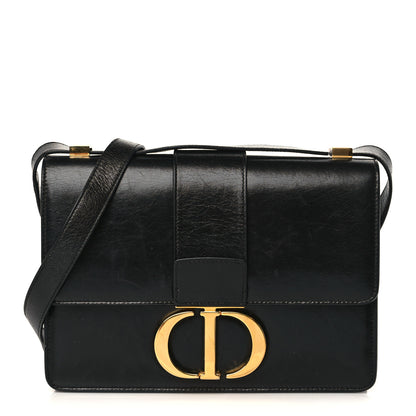Christian Dior Crinkled Lambskin 30 Montaigne Flap Bag Black 1 of 9