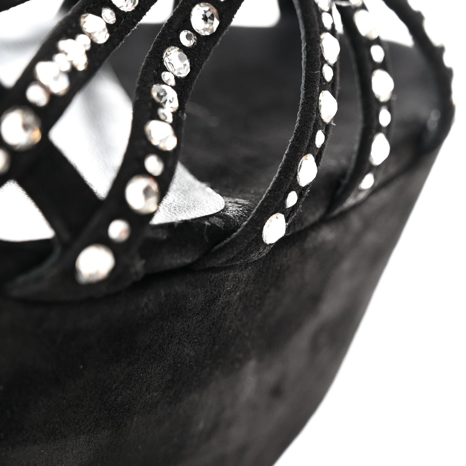 Christian Louboutin Suede Crystal Vegastrassima Alta 160 Pumps 38 Black 8 of 18