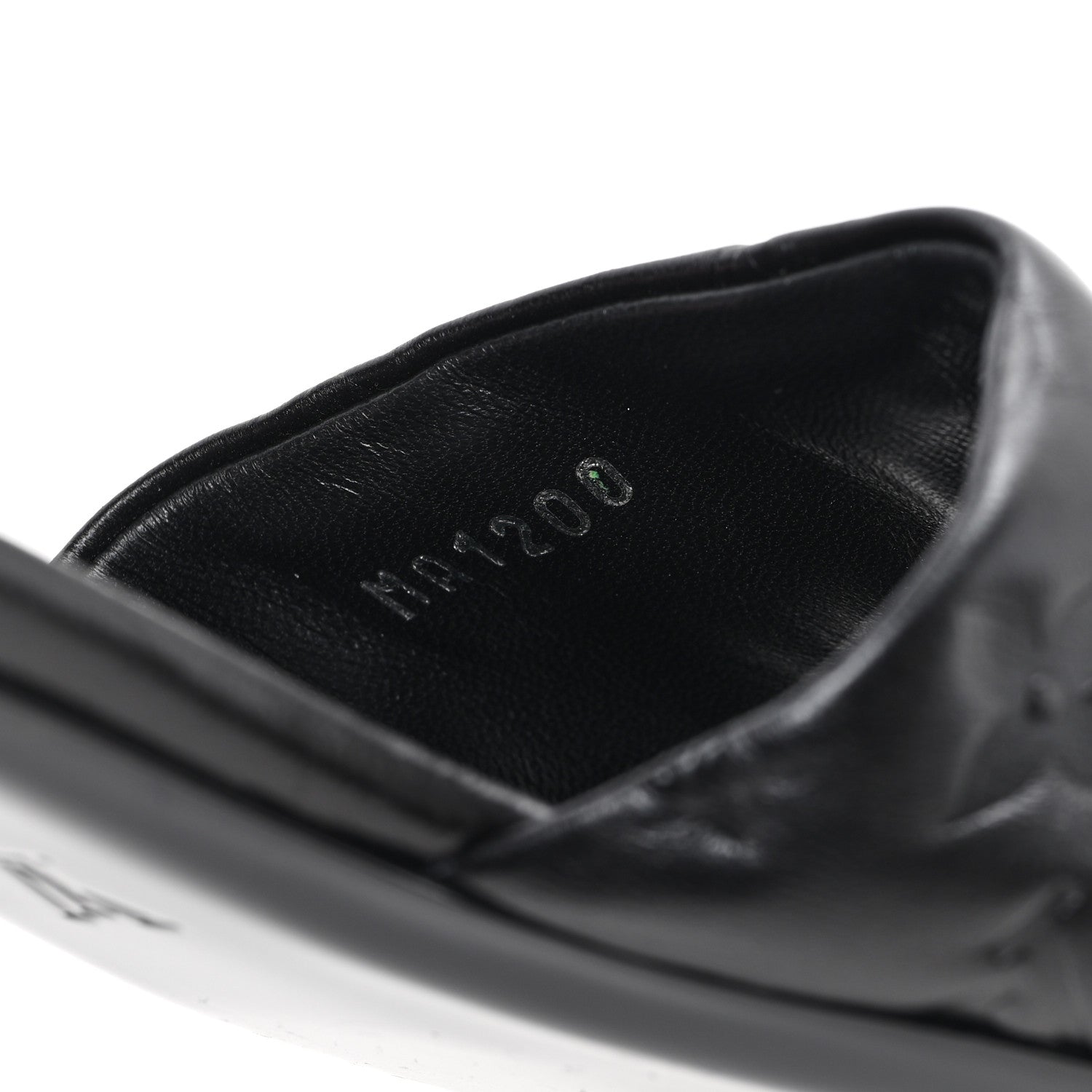 Louis Vuitton Lambskin Embossed Monogram Revival Flat Mules 37 Black 9 of 9