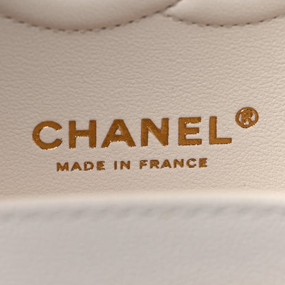 Chanel Caviar Quilted Medium Double Flap White 6 of 11