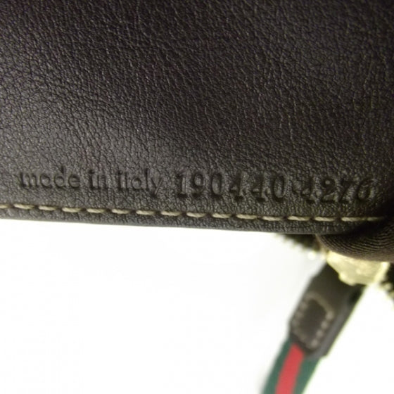 Crystal Monogram Flat Zip Around Wallet