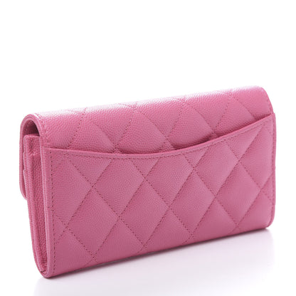 Chanel Caviar Quilted Medium Flap Wallet Pink 3 of 9