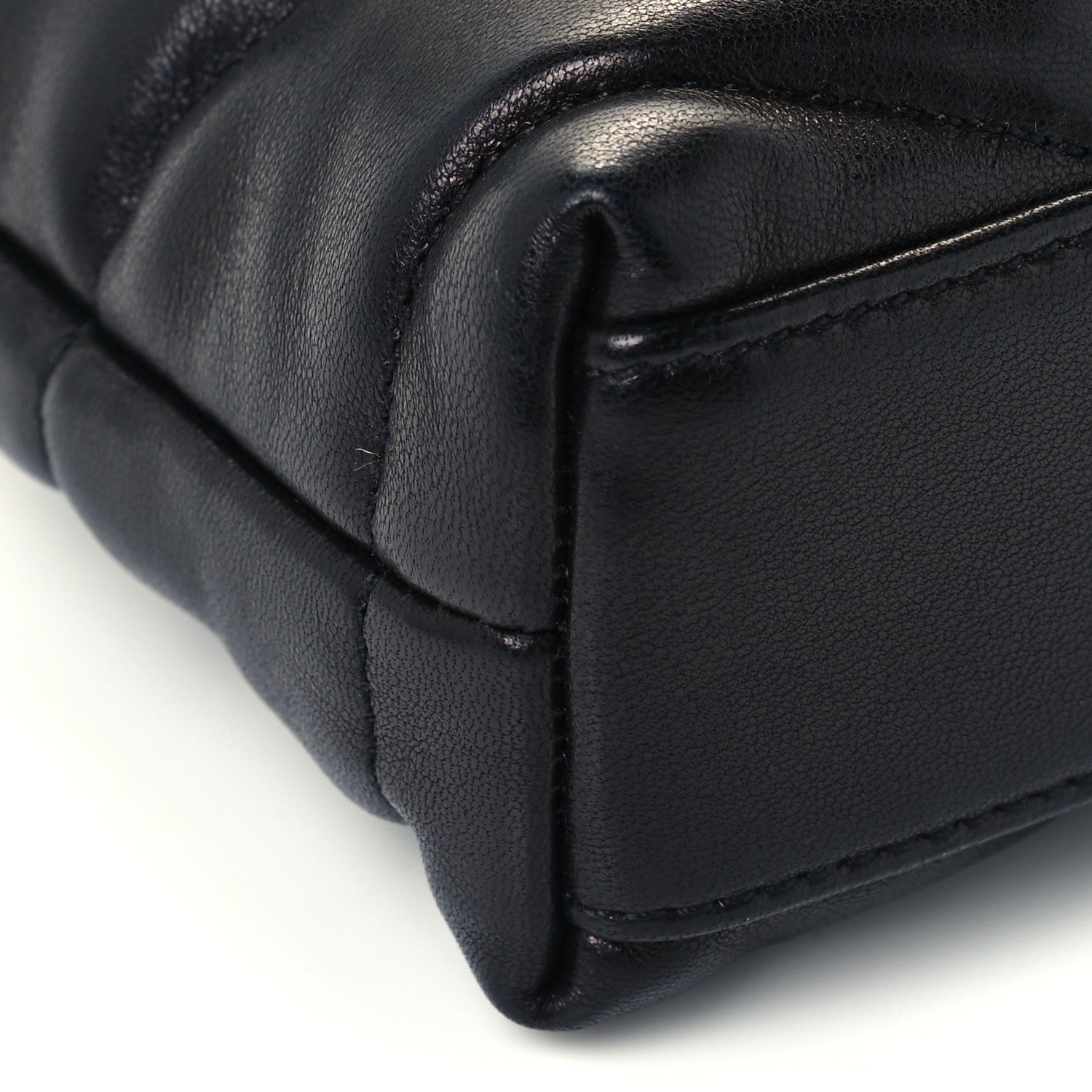 Saint Laurent Lambskin Monogram Loulou Puffer Pouch Clutch Black 8 of 9