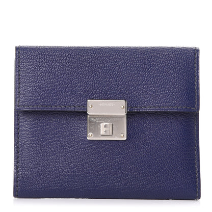 Hermes Chevre Mysore Mini Clic Card Holder Bleu Encre 1 of 7