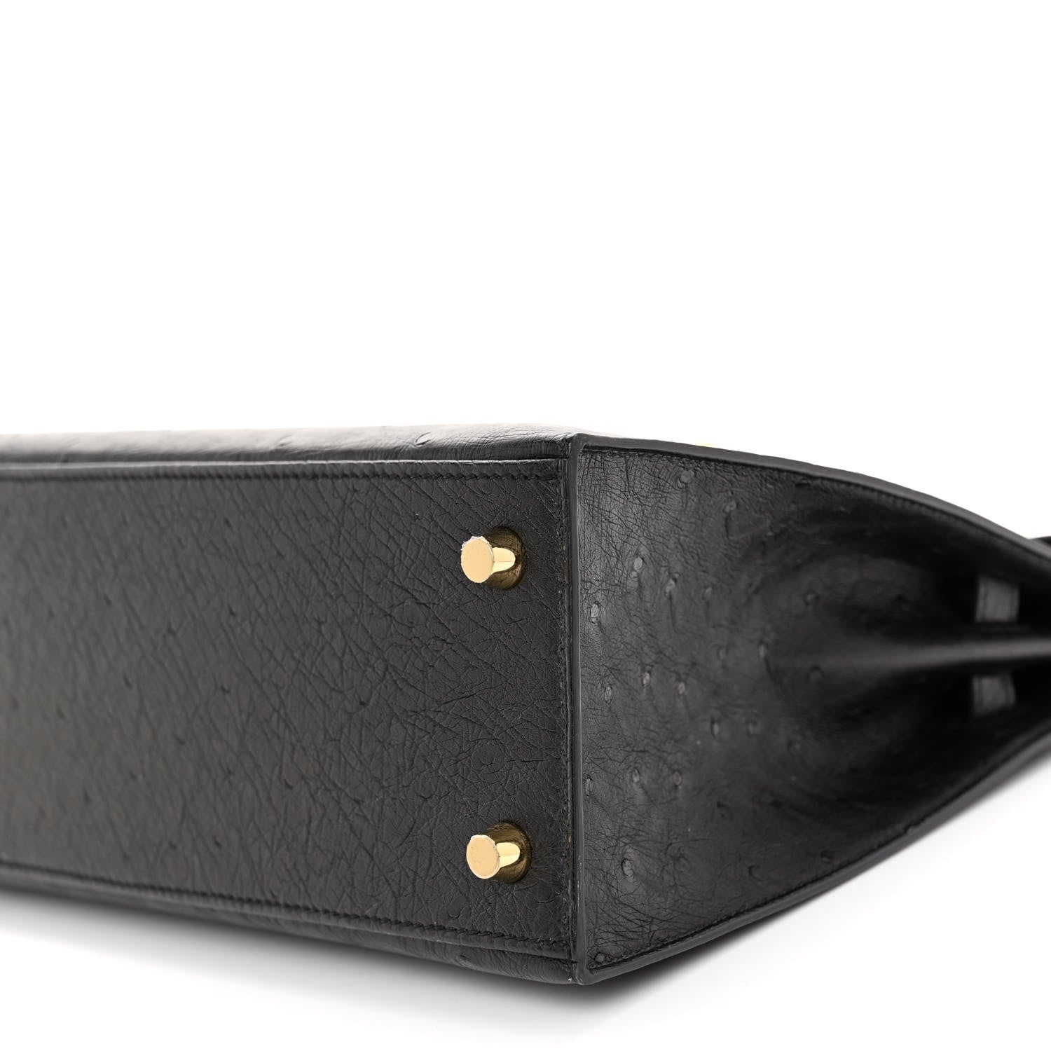 Hermes Ostrich Kelly Sellier 25 Black 9 of 12