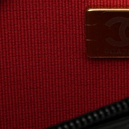 Chanel Lambskin Quilted Sweet Camellia Wallet on Chain WOC Black 8 of 11