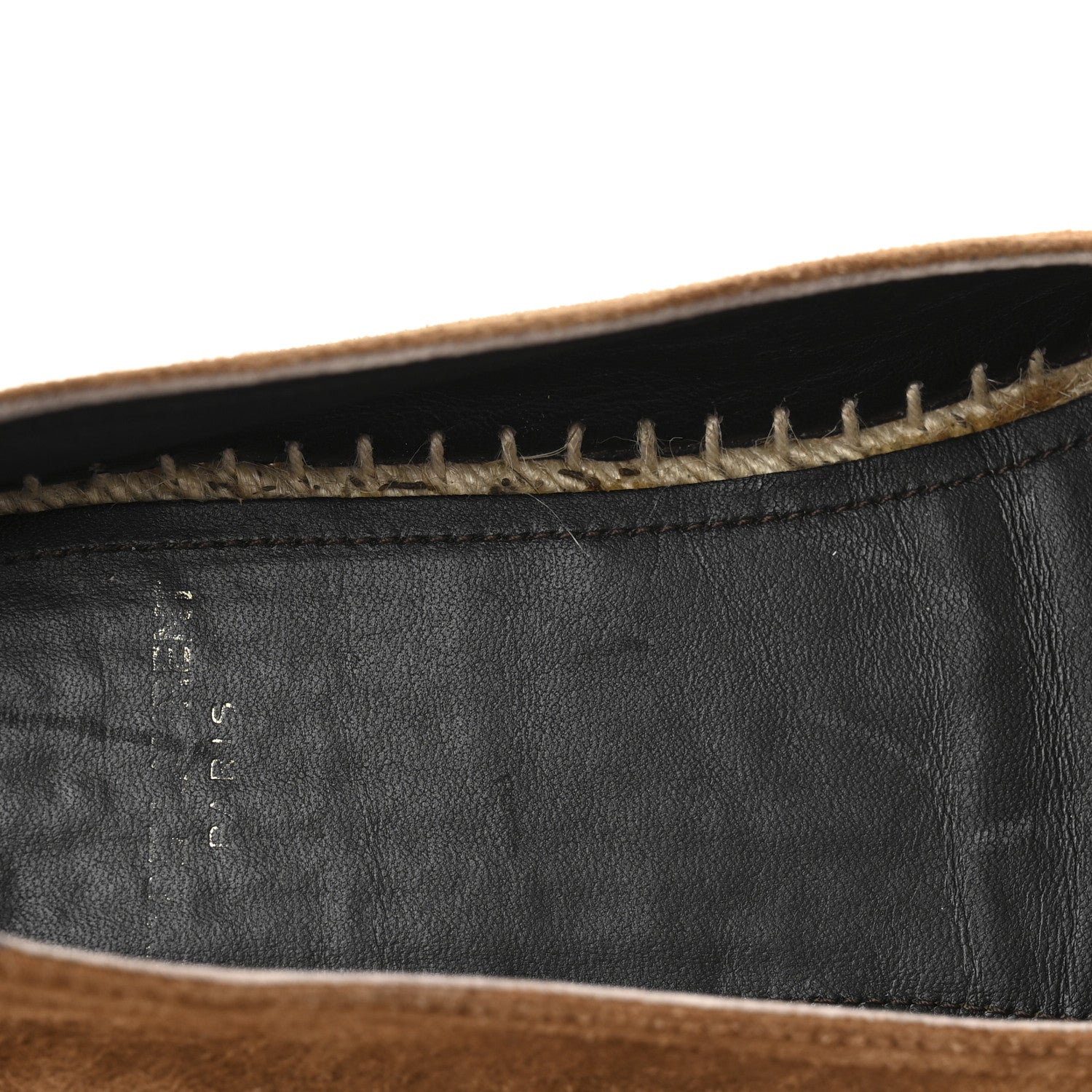Saint Laurent Suede Monogram Espadrilles 36.5 Brown 9 of 11