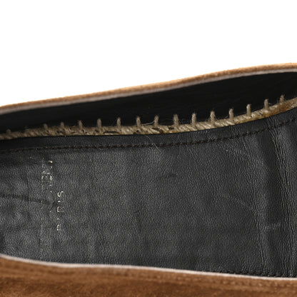 Saint Laurent Suede Monogram Espadrilles 36.5 Brown 9 of 11