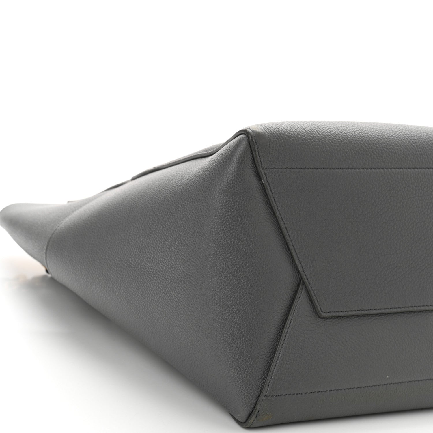 Celine Soft Grained Calfskin Sangle Bucket Bag Kohl 8 of 9