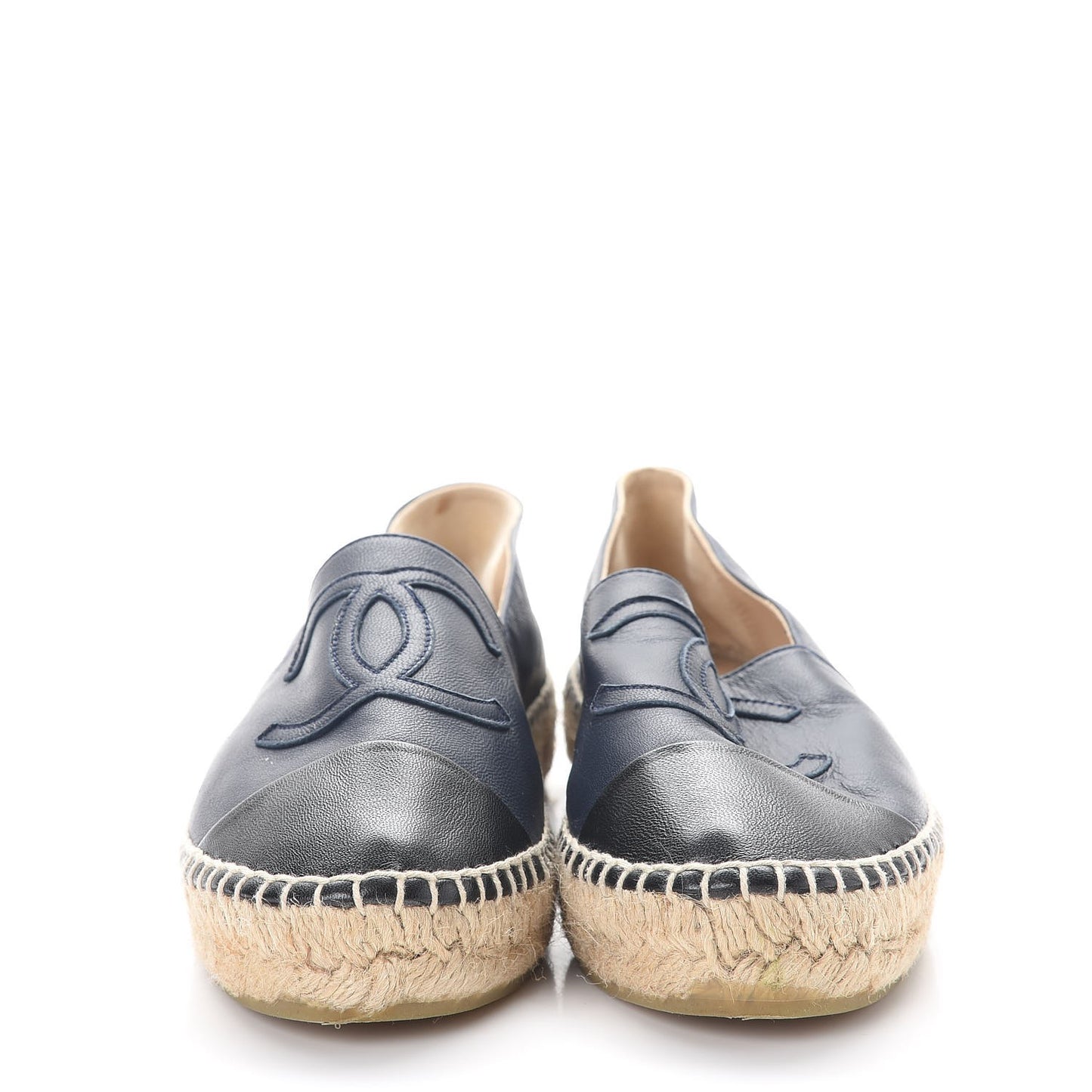 Lambskin CC Espadrilles 35 Navy Black