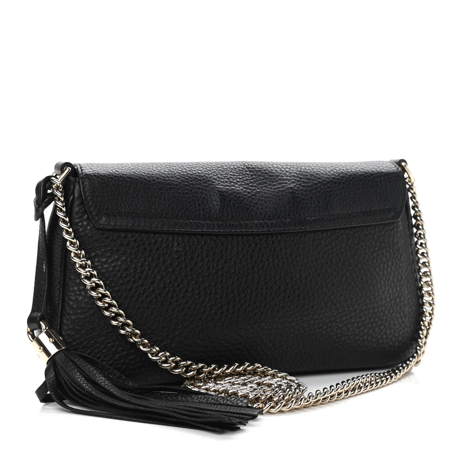 Gucci Pebbled Calfskin Medium Soho Flap Crossbody Black 3 of 13