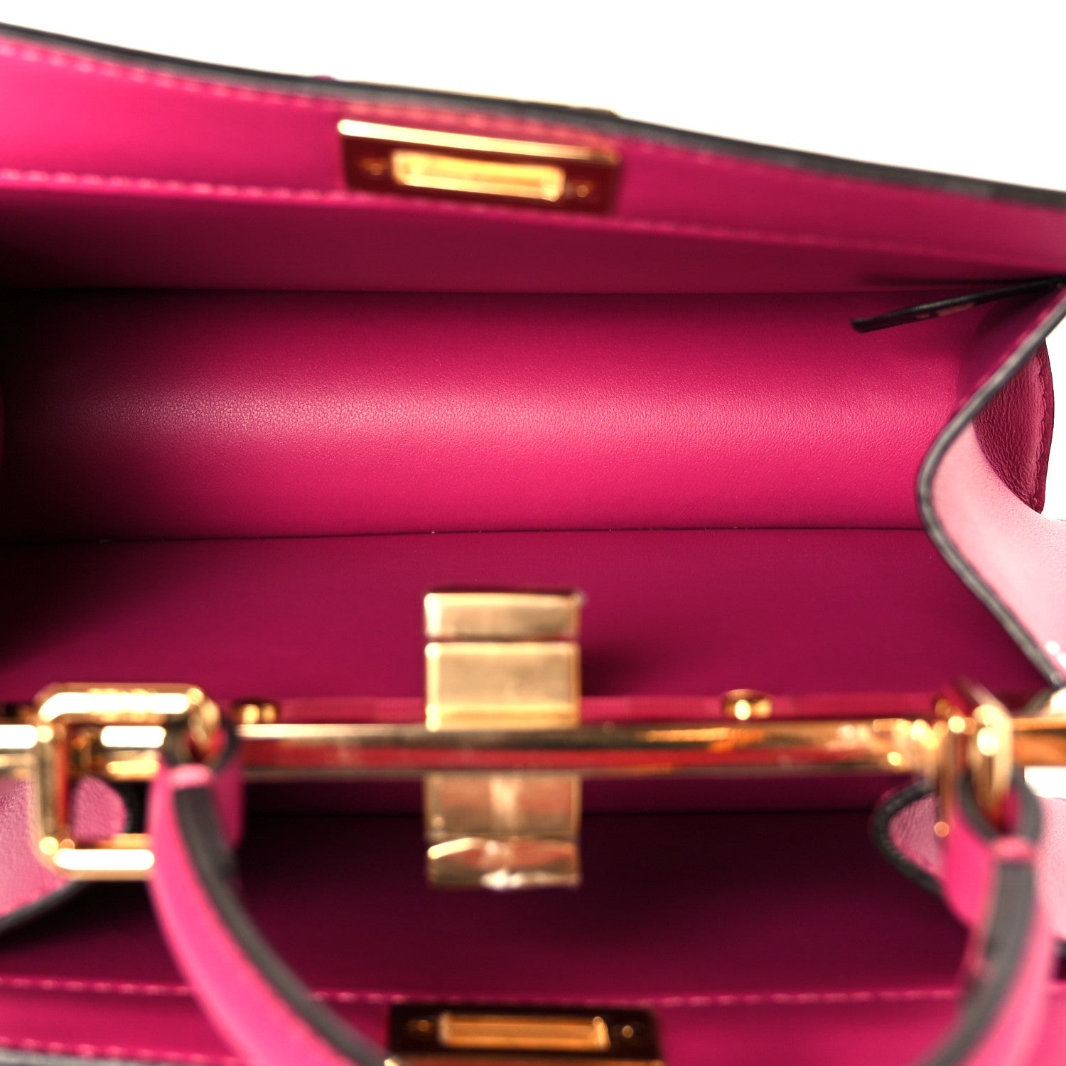 Fendi Shiny Nappa Petite Peekaboo I SEE U Satchel Ciclamino Pilar 6 of 10