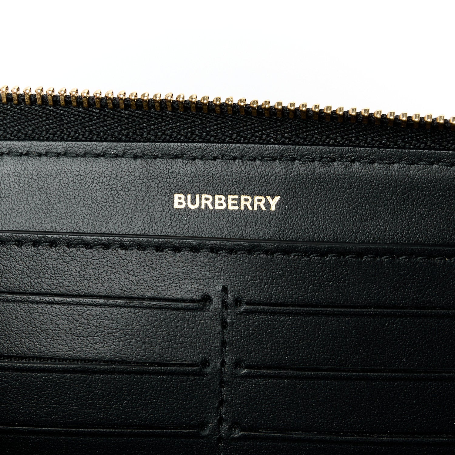 Burberry Vintage Check Elmore Zip Around Wallet Black 6 of 7
