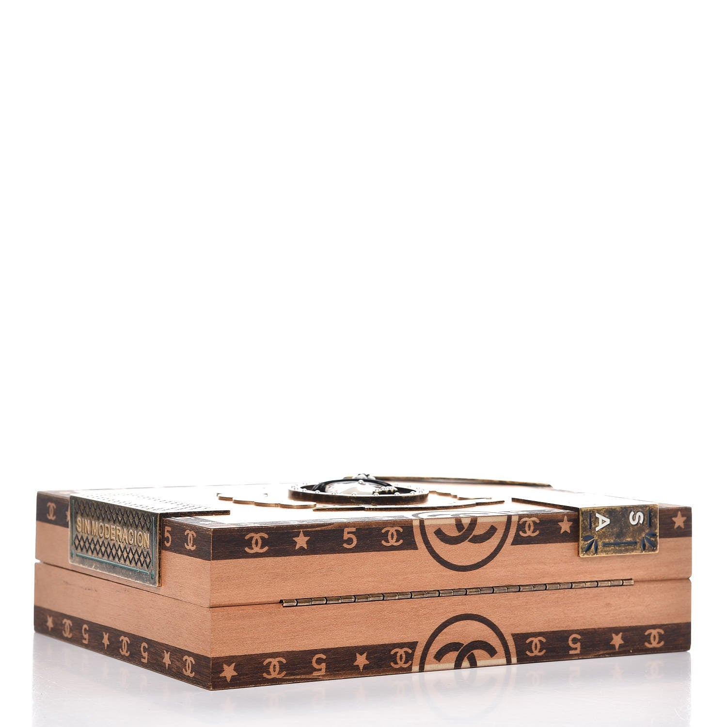 Chanel Wood Havana By Night Cigar Box Minaudiere Brown 4 of 7