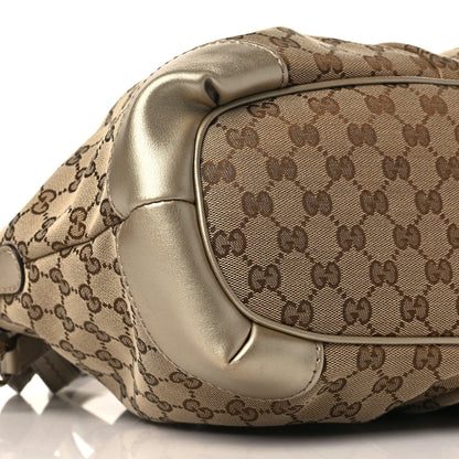 Gucci Monogram Medium Sukey Top Handle Bag Golden Beige 8 of 9