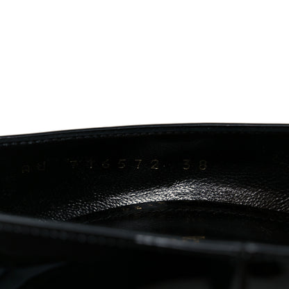 Saint Laurent Vernice Grupy Silvana 110mm Pumps 38 Oro Antico Black 9 of 10