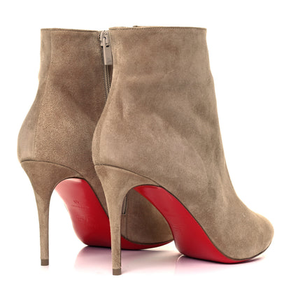 Christian Louboutin Veau Velours Eloise Booty 85 Ankle Boots 40 Nocciola 4 of 6