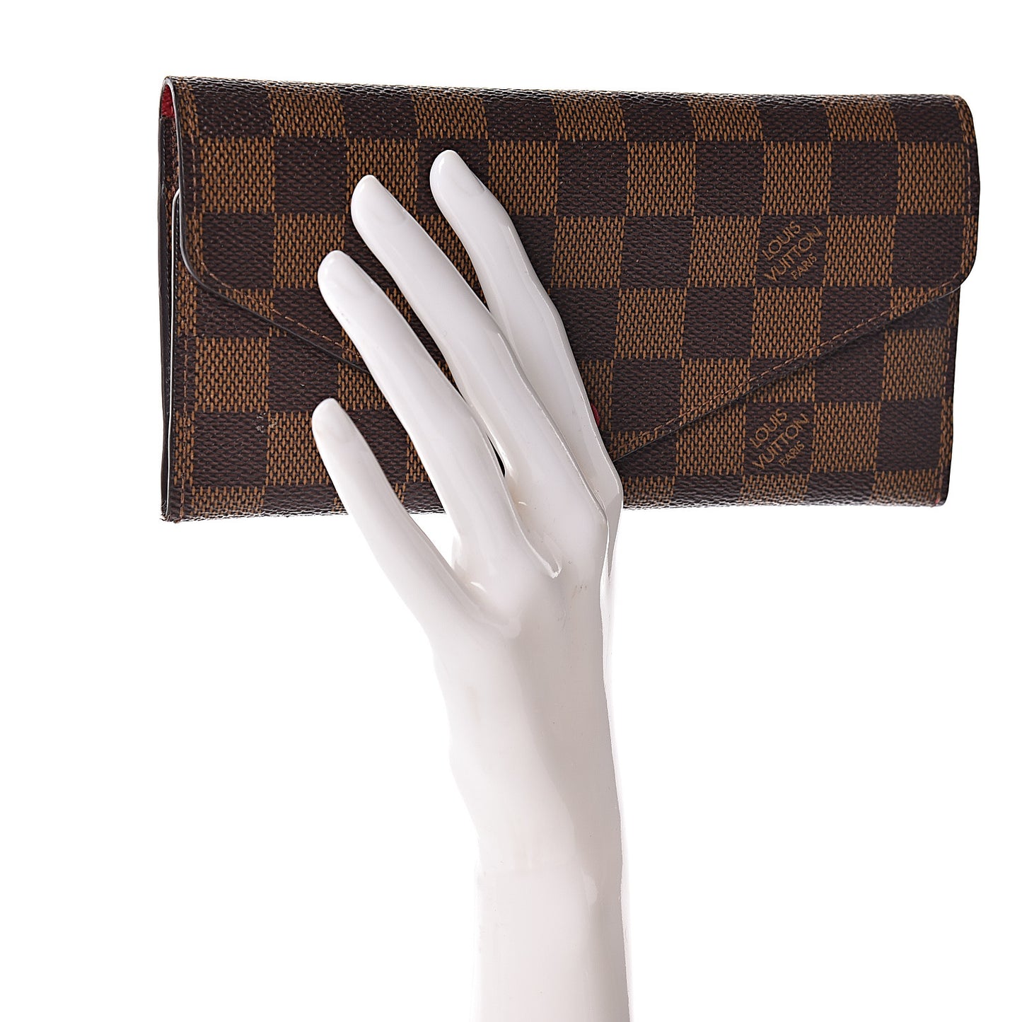 Damier Ebene Josephine Wallet Red