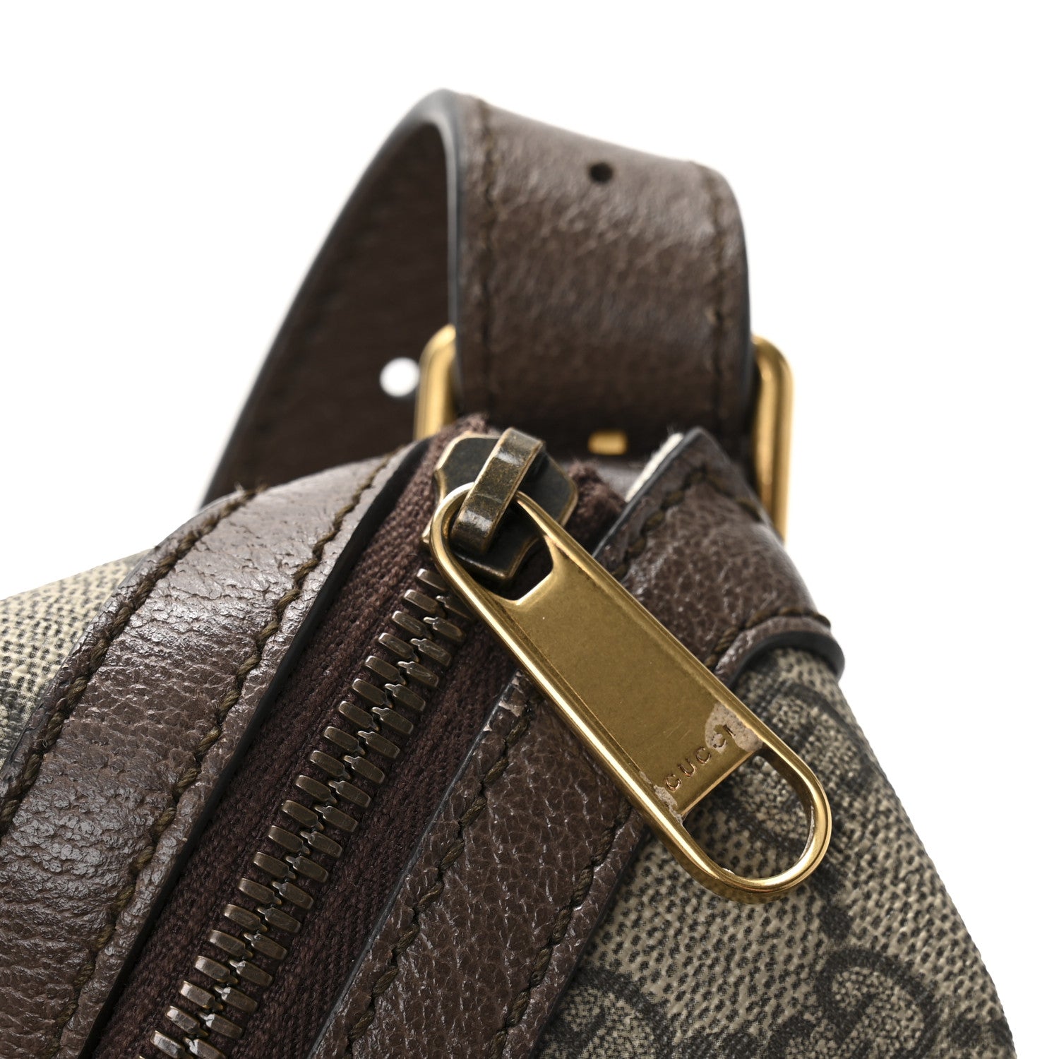 Gucci GG Supreme Monogram Web Ophidia Half Moon Hobo Brown 11 of 11