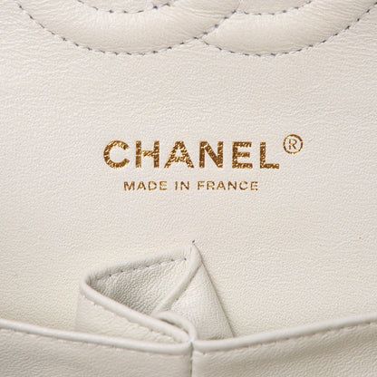 Chanel Caviar Quilted Medium Double Flap White 5 of 8