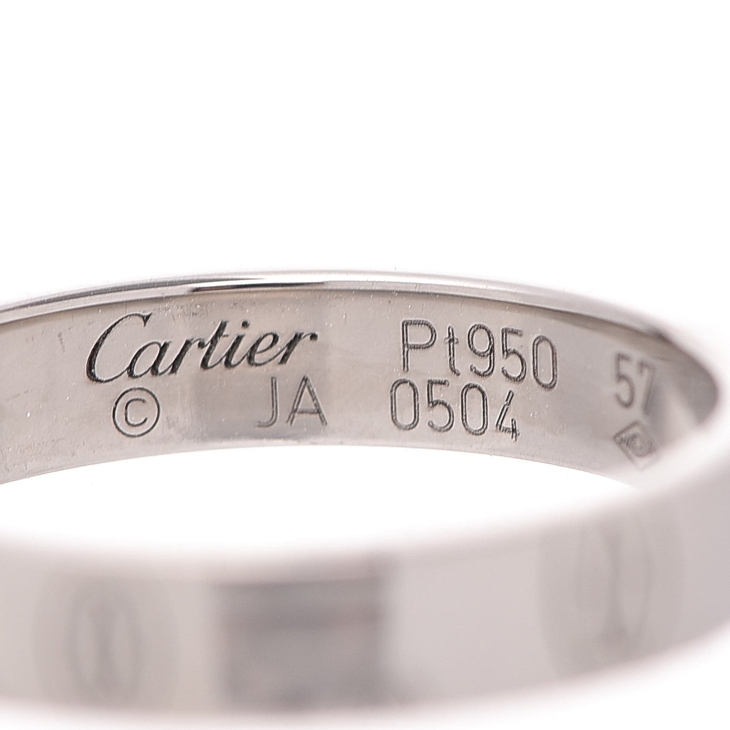 Platinum Happy Birthday 4mm Band Ring 57 8