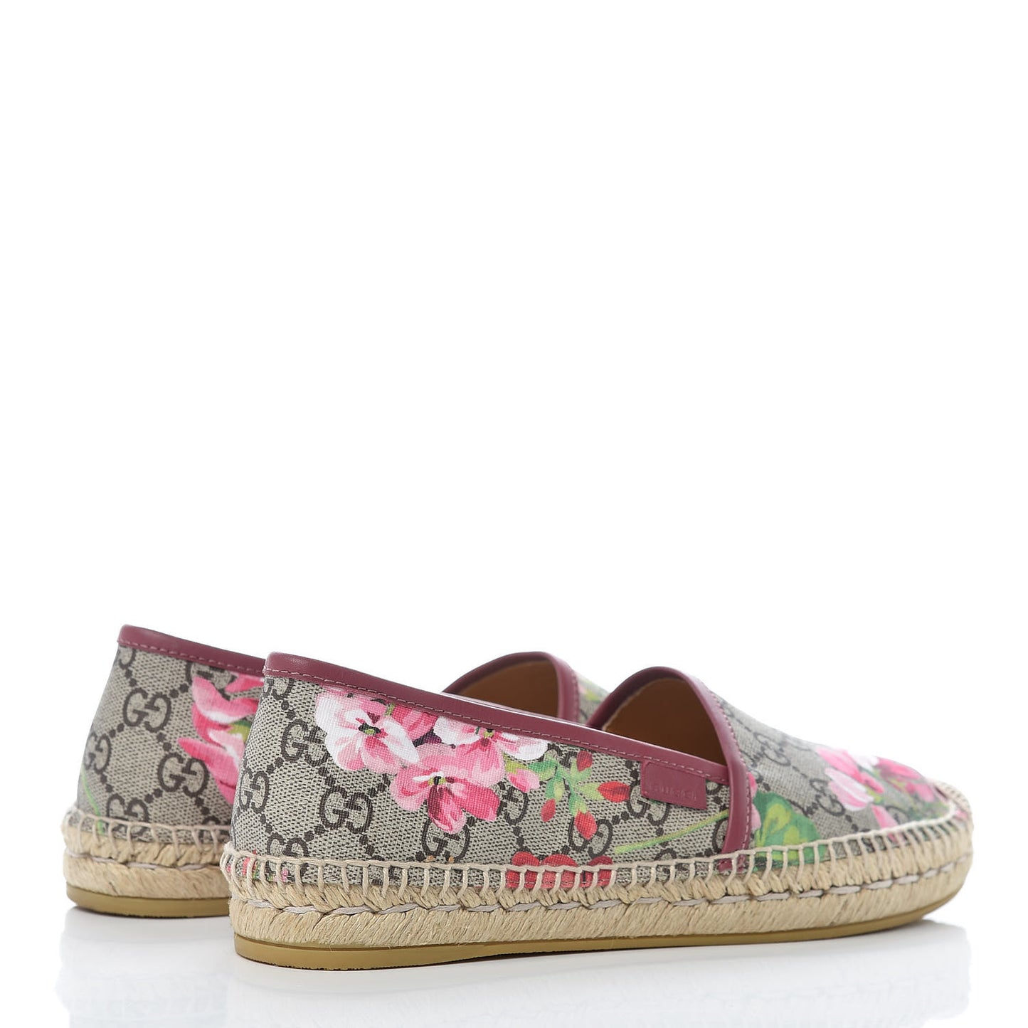 GG Supreme Monogram Blooms Espadrilles 38.5 Beige Multicolor Dry Rose
