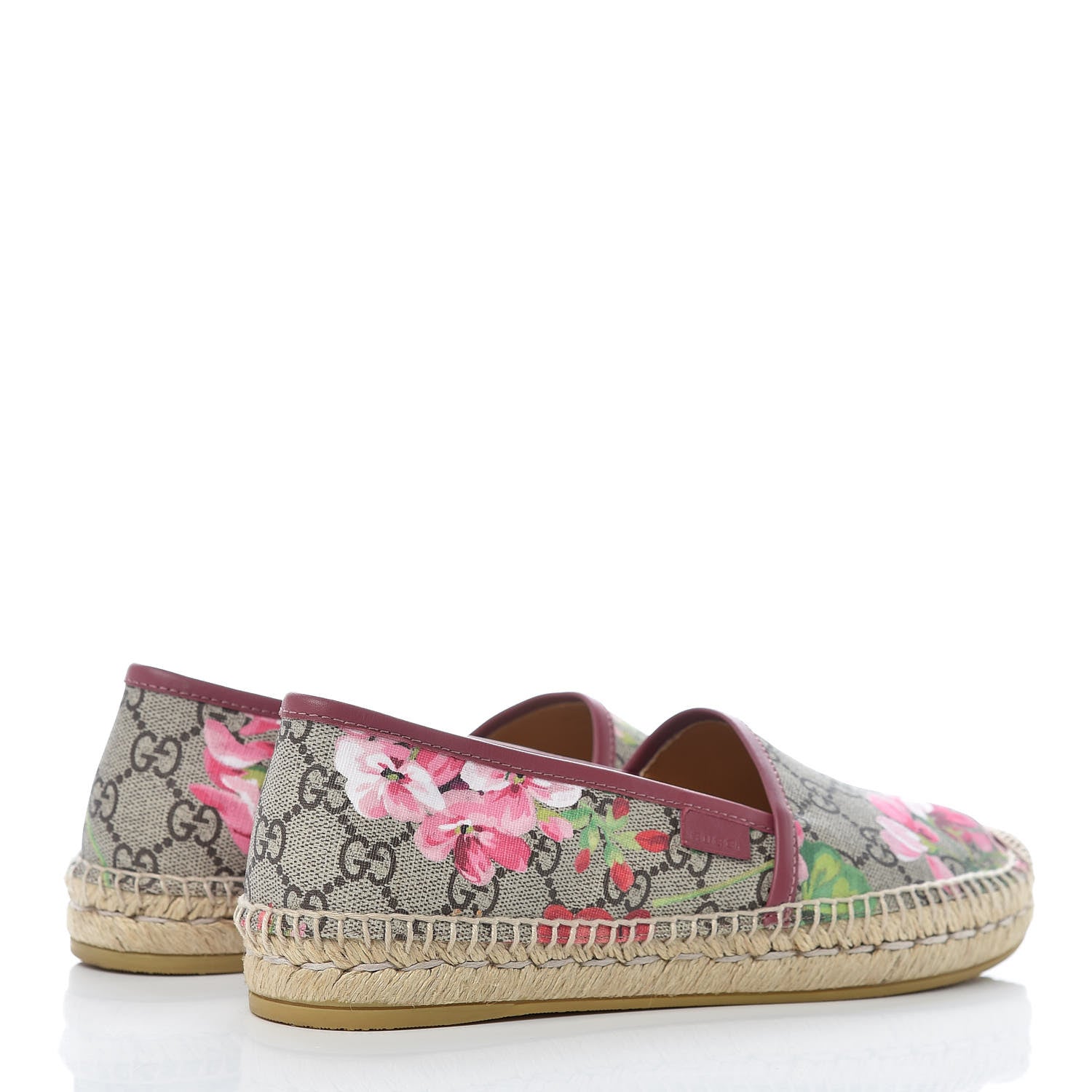 Gucci GG Supreme Monogram Blooms Espadrilles 38.5 Beige Multicolor Dry Rose 4 of 9