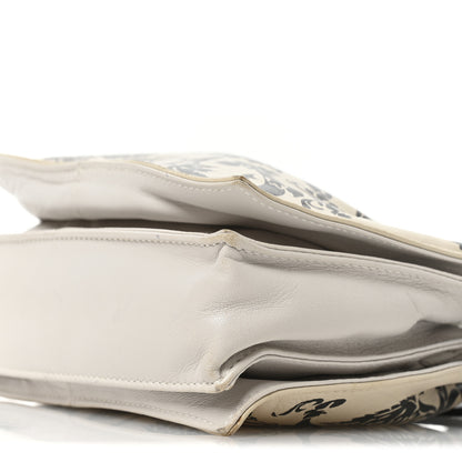 Loewe Calfskin Barroco Mini Flamenco Tassel Knot Clutch White Multicolor 10 of 10