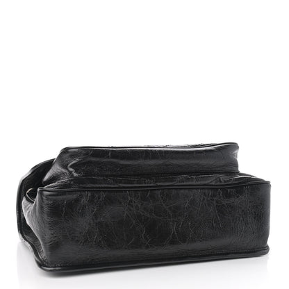 Saint Laurent Crinkled Calfskin Matelasse Monogram Large Niki Chain Satchel Black 4 of 9