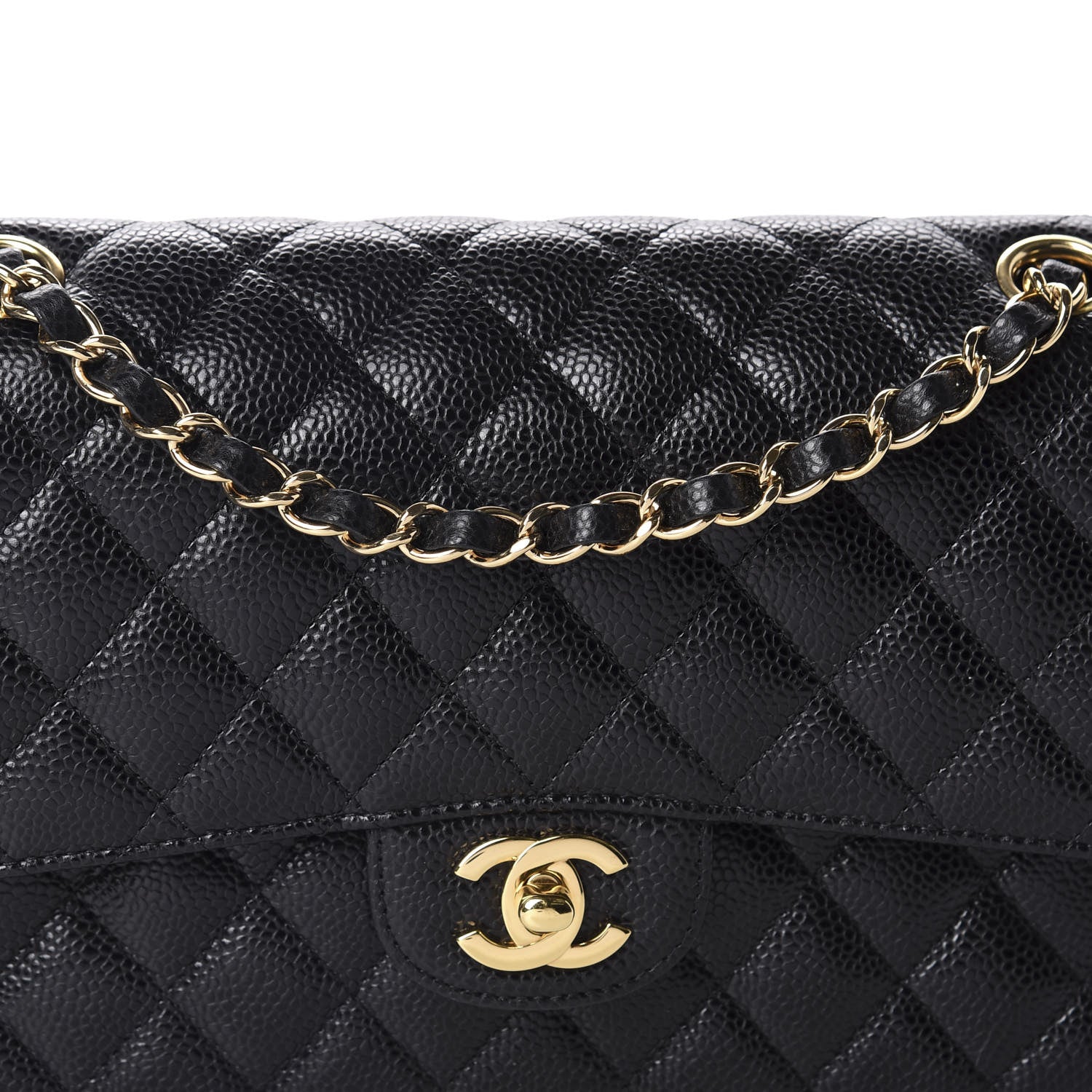 Chanel Caviar Quilted Medium Double Flap Black 9 of 10