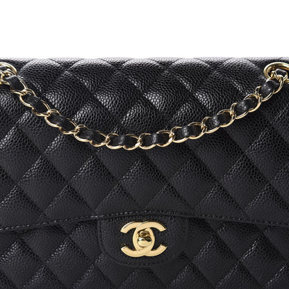 Chanel Caviar Quilted Medium Double Flap Black 9 of 10