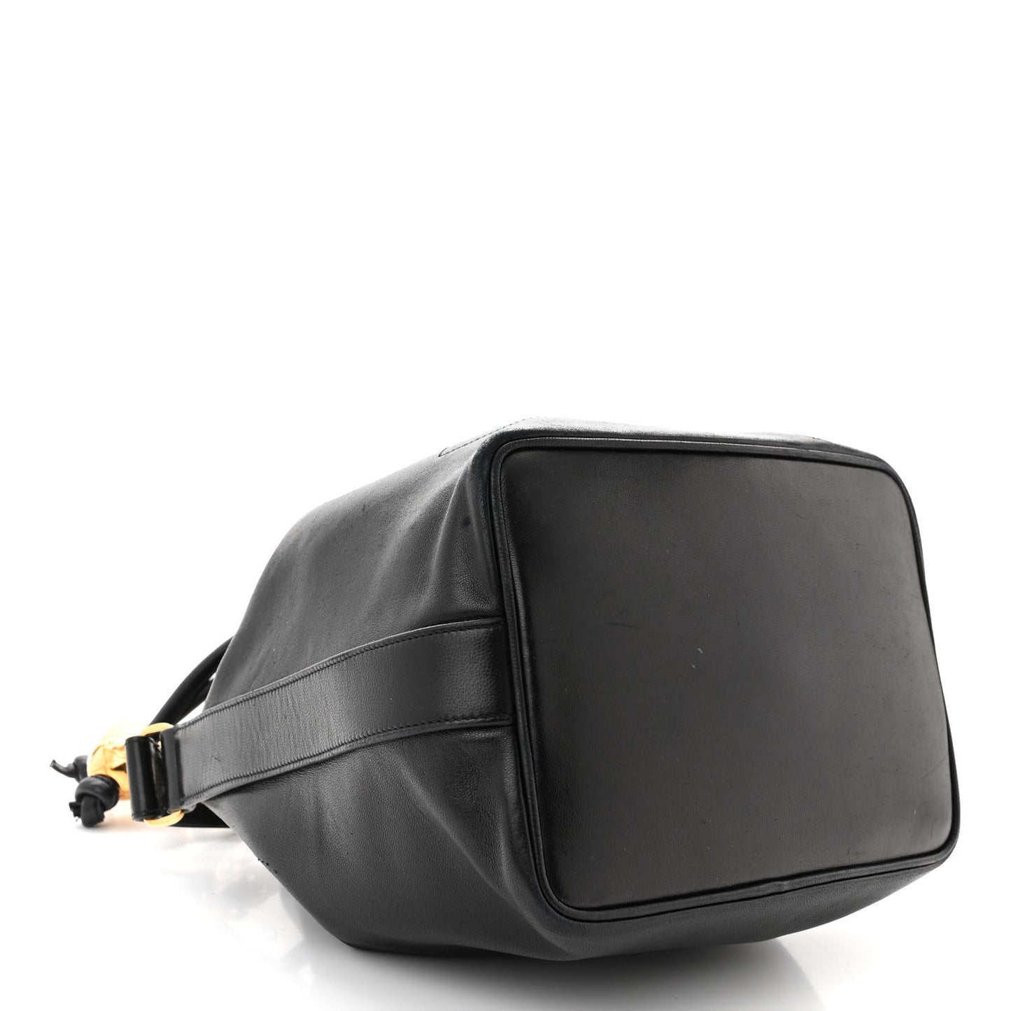 Lambskin CC Drawstring Bag Black