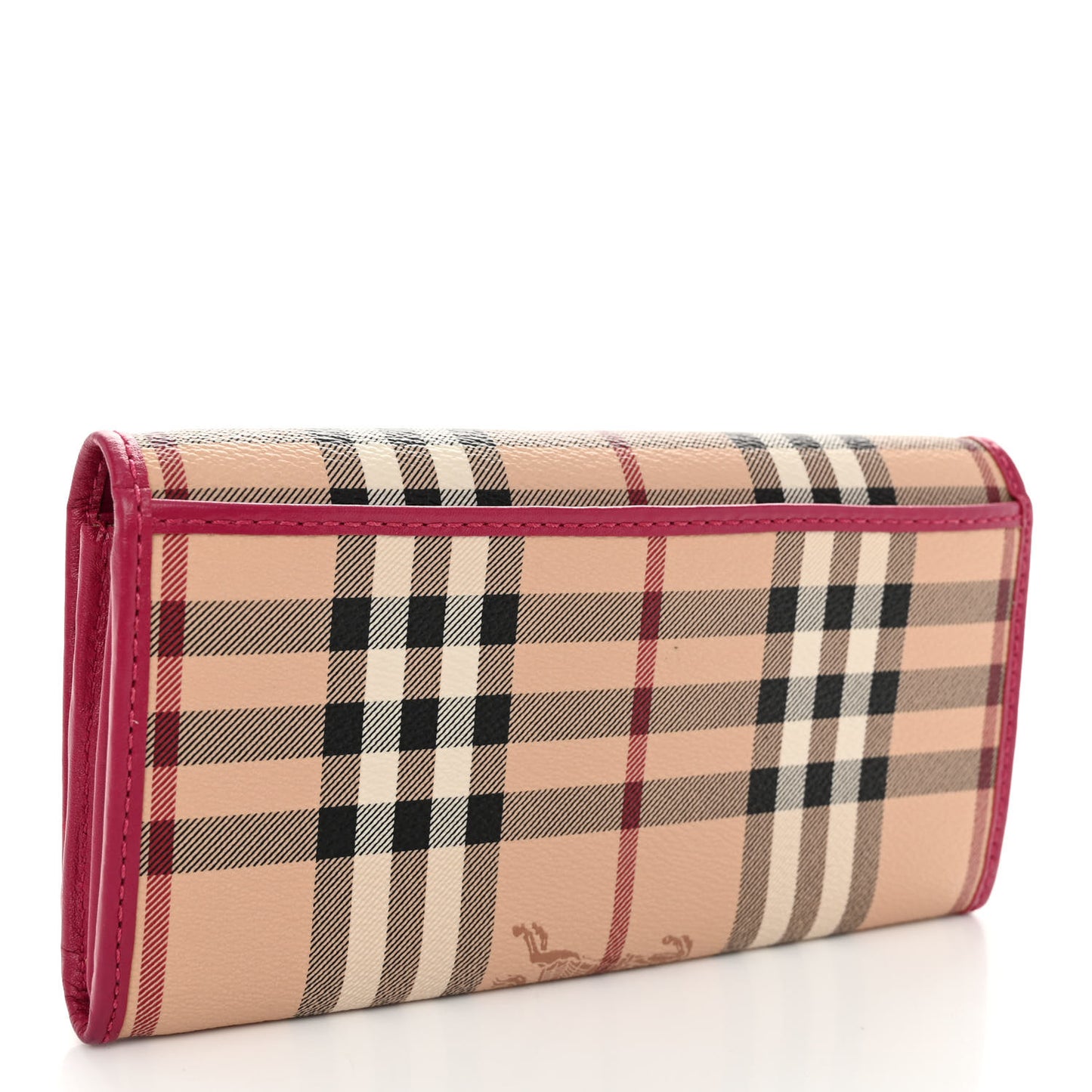 Haymarket Check Continental Wallet Bright Rhubarb Pink