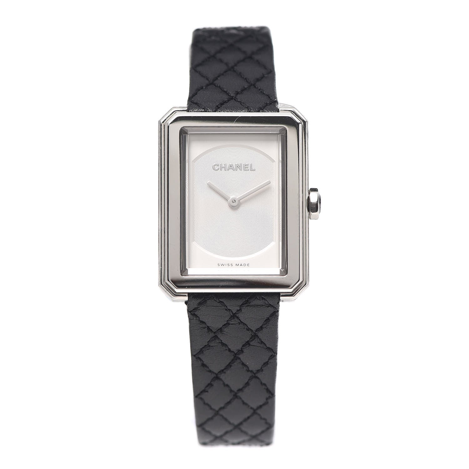 Chanel Stainless Steel Calfskin 21mm Boy-Friend Quilt Quartz Watch Black 1 of 7