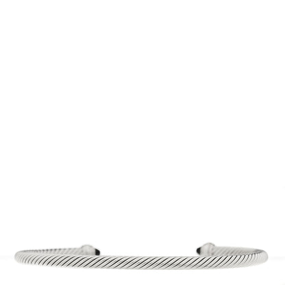 David Yurman Sterling Silver 18K Yellow Gold Black Onyx 4mm Cable Classics Bracelet 2 of 4